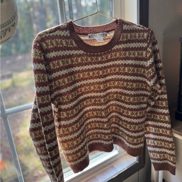Sweaters - Brown Patterned Women's Sweater